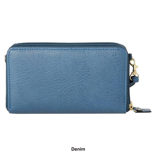 Womens Bueno Buckle Flap Elephant Pebble Solid Wallet on a String alternate view