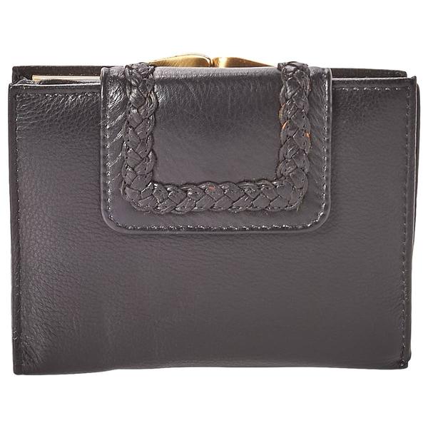 Womens Great American Leatherworks Solid Tab Frame Wallet