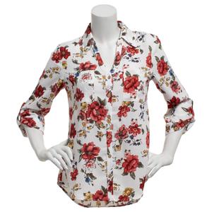 Juniors A. Byer Floral Print Portofino Blouse alternate view