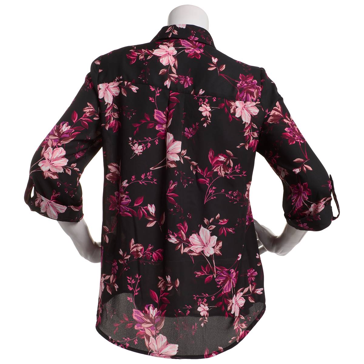 Juniors A. Byer Dark Garden Sheer Blouse