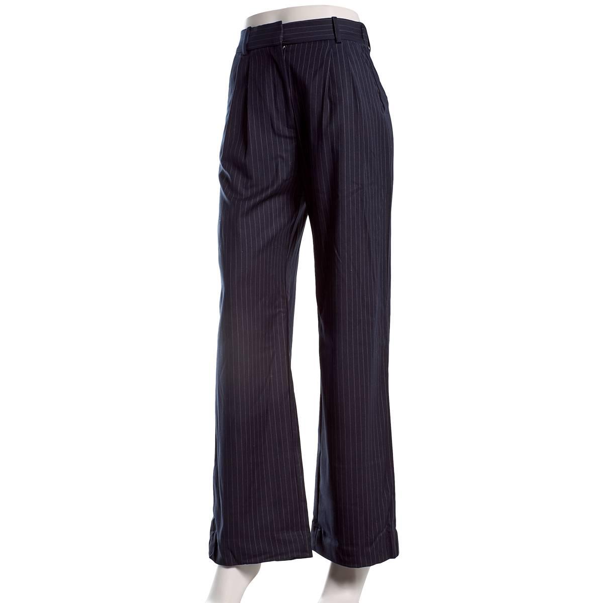 Juniors A. Byer Pinstripe Wide Leg Dress Pants