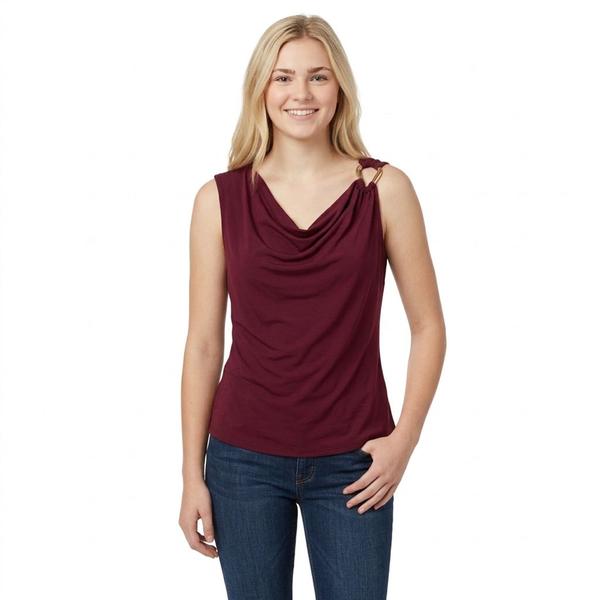 Juniors A. Byer Drape Neck Hardware Top
