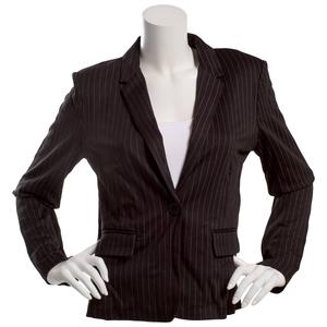Juniors A. Byer Pinstripe Notch Collar Blazer