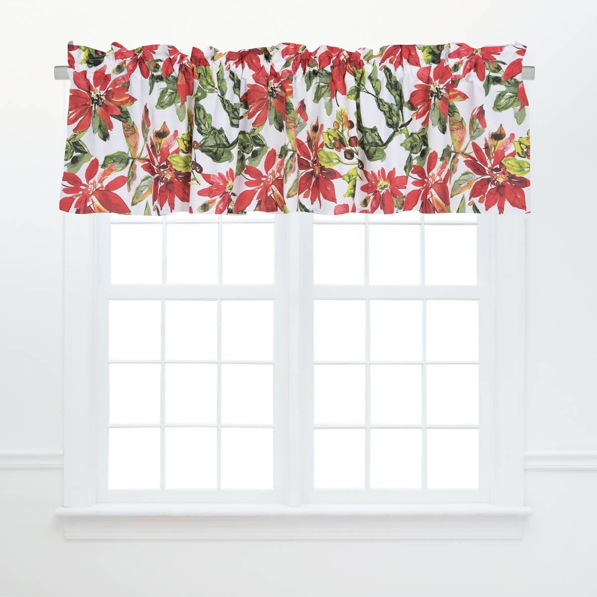 Poinsettia Berries Valance
