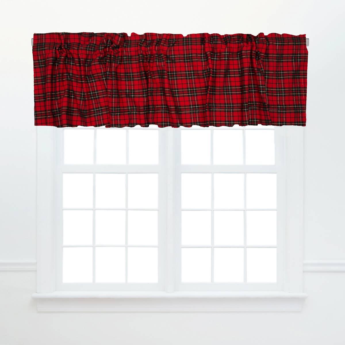 Plaid Valance -Black