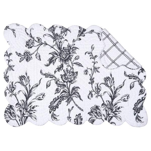 Bleighton Black Quilted Placemat