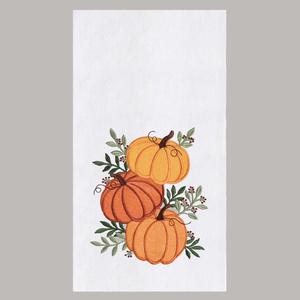 Stacked Pumpkin Trio Kitchen Towel