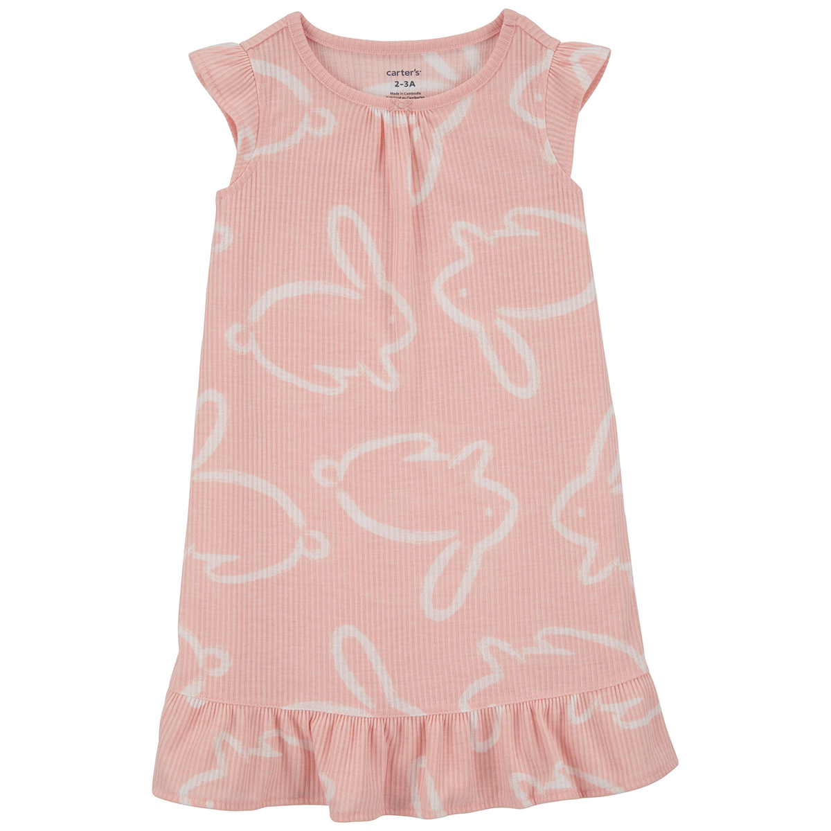 Girls Carter's(R) Pink Bunny Nightgown