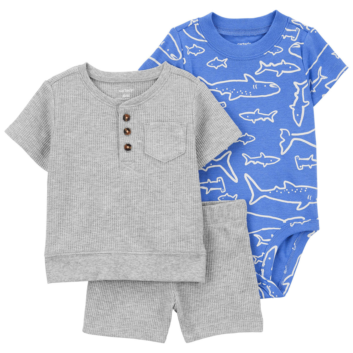 Baby Boy (NB-24M) Carters(R) 3pc. Sea Life Thermal Cover Set