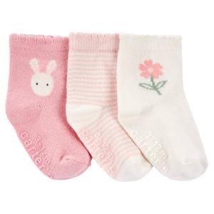 Baby Girl (NB-12M) Carter's(R) 3pr. Bunny/Stripe/Floral Booties
