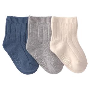 Baby Boy (NB) Carter's(R) 3pk. Ribbed Booties