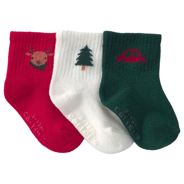 Baby Boy (NB-24M) Carter's(R) 3pr. Christmas Icon Booties