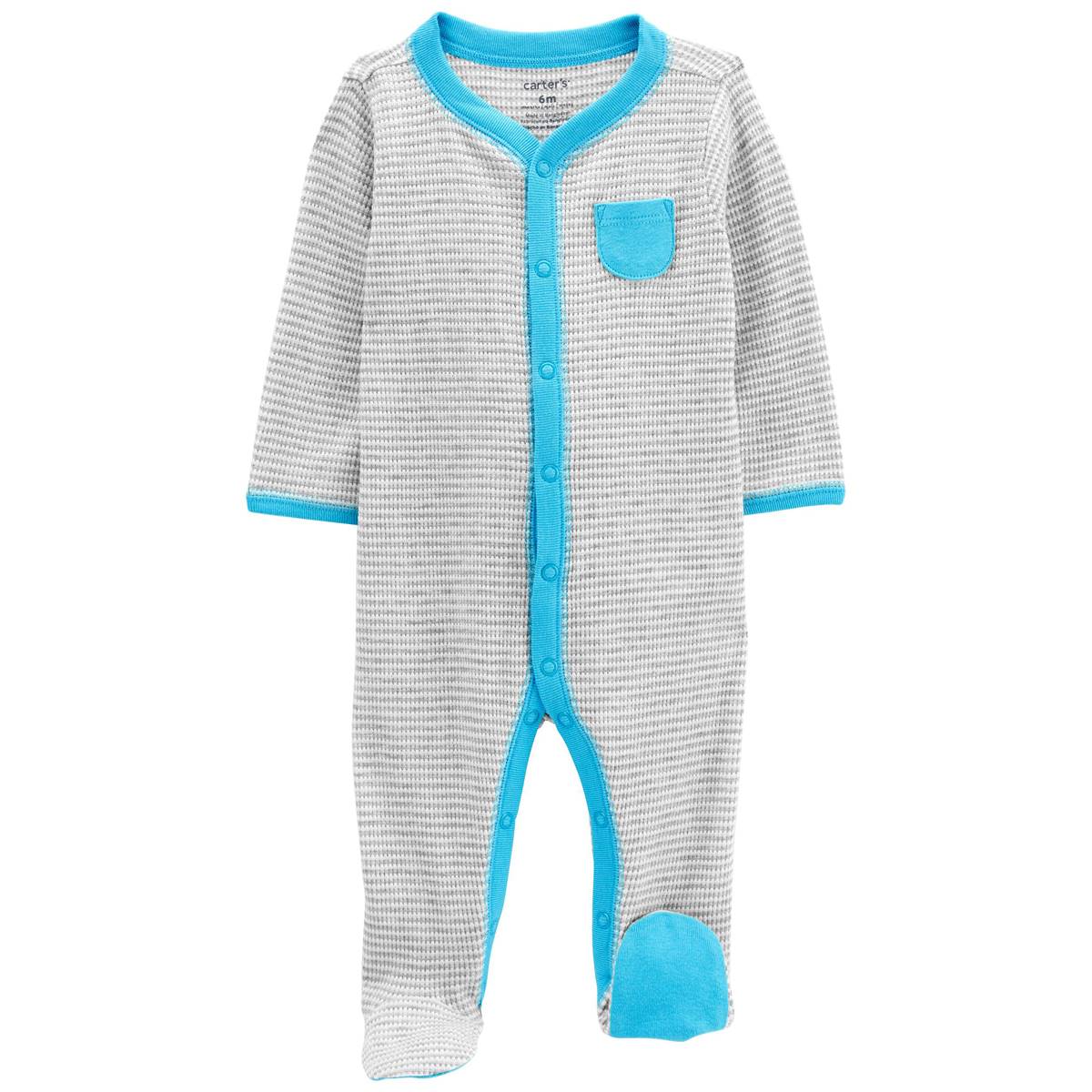 Baby Boy (NB-9M) Carter's(R) Textured Thermal Footie Pajamas