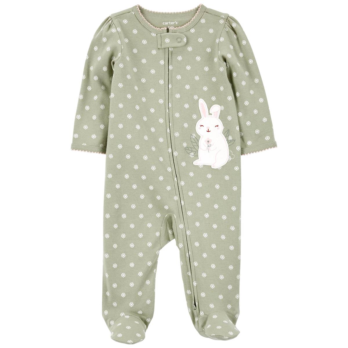 Baby Girl (Preemie-9M) Carter's(R) Bunny & Dot Footie Pajamas