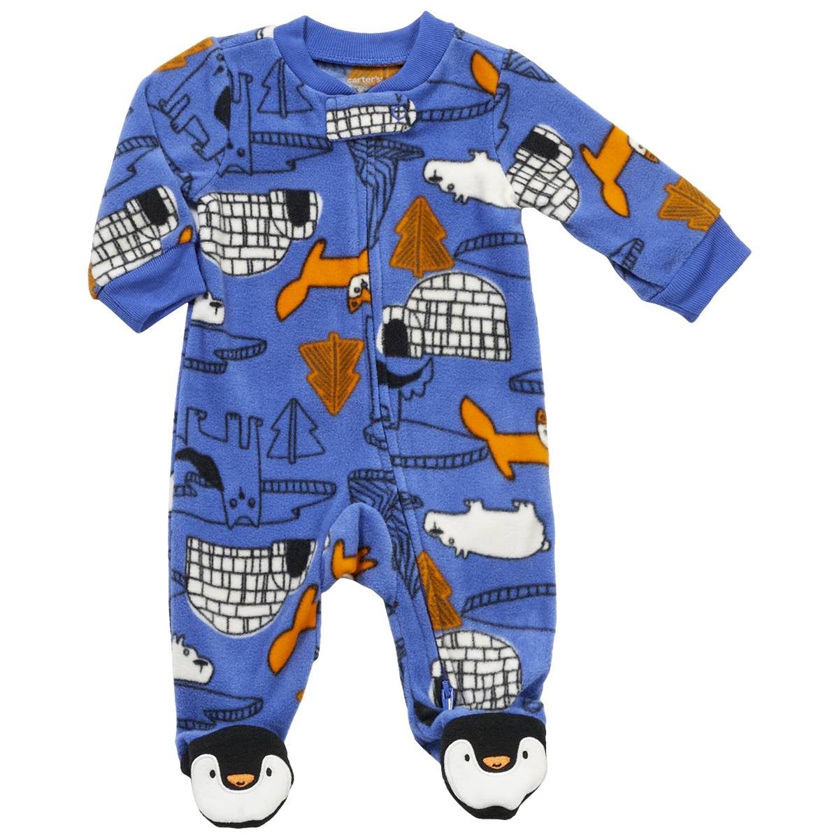 Baby Boy (NB-9M) Carters(R) Penguin Igloo Fleece Footie Pajamas