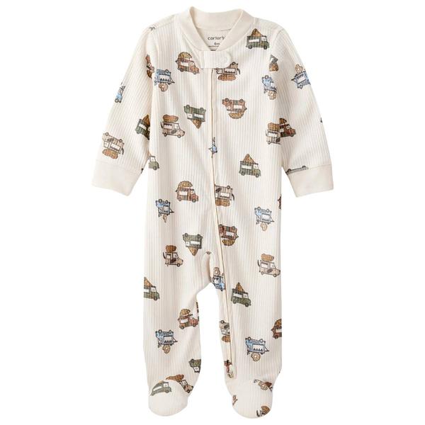 Baby Boy (NB-9M) Carter's(R) Food Truck Ribbed Zip Sleep & Play