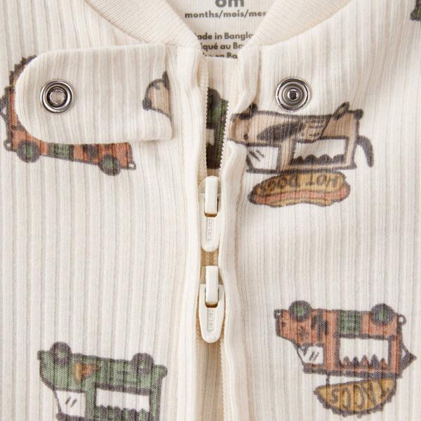 Baby Boy (NB-9M) Carter's(R) Food Truck Ribbed Zip Sleep & Play alternate view