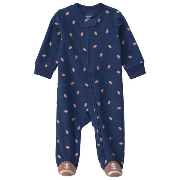 Baby Boy (NB-9M) Carter's(R) Football Zip Sleep & Play Pajamas