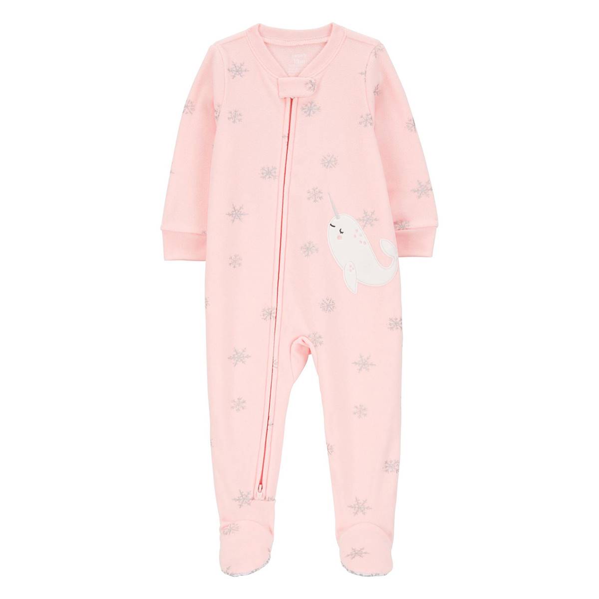 Baby Girl (12-24M) Carter's(R) Narwhal Fleece Footie Pajamas