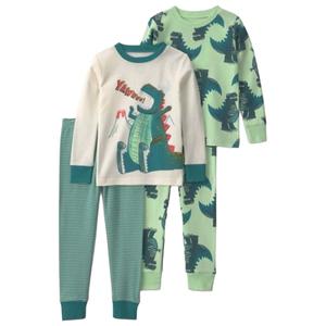 Toddler Boy Carter's(R) 4pc. Dino Yawn Pajama Set