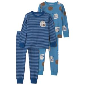 Toddler Boy Carter's(R) 4pc. Milk & Cookies Sung Fit Pajama Set