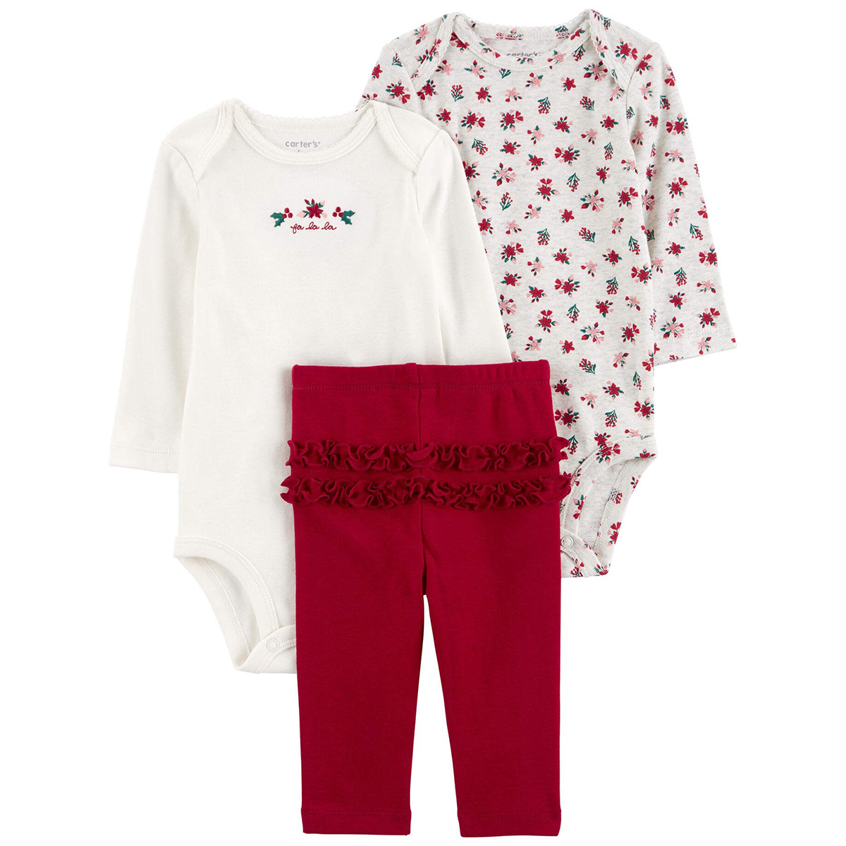 Baby Girl (NB-24M) Carters(R) 3pc. Fa La La Christmas Set