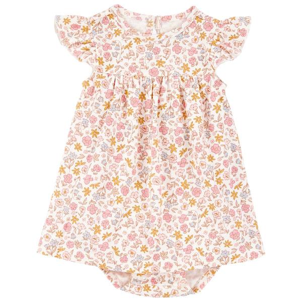 Baby Girl (NB-12M) Carters(R) Floral Bodysuit Dress with Cardigan alternate view