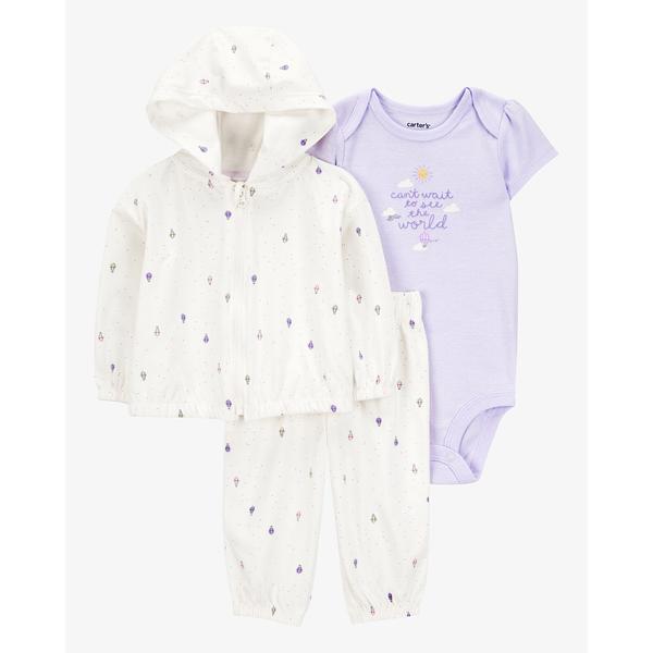 Baby Girl (NB-12M) Carter's(R) See the World Balloon Cardigan Set