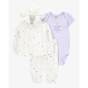 Baby Girl (NB-12M) Carter's(R) See the World Balloon Cardigan Set