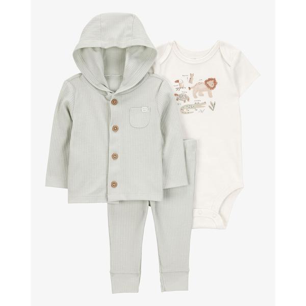 Baby Unisex (NB-12M) Carter's(R) 3pc. Safari Cardigan Pants Set
