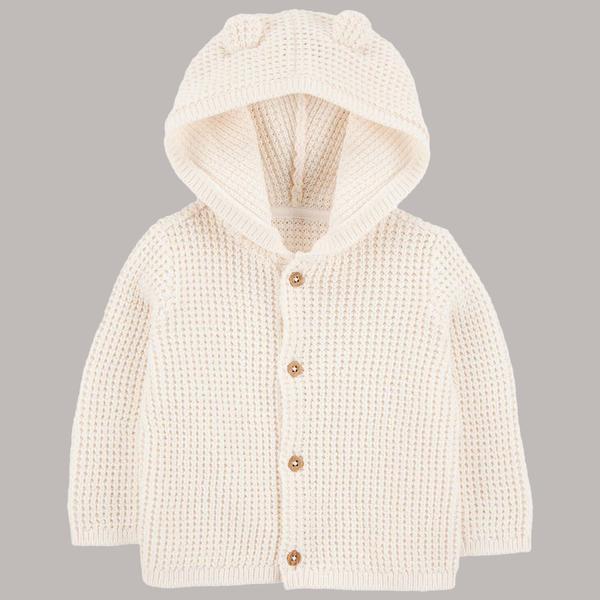 Baby Unisex (NB-12M) Carters(R) Solid Knit Cardigan with Ear Hood