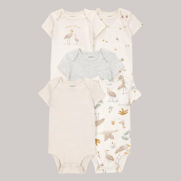 Baby Unisex (NB-24M) Carters(R) 5pk. Free to Fly Bodysuits