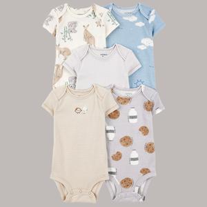Baby Unisex (NB-24M) Carters(R) 5pk. Kangaroo Cloud Mix Bodysuits