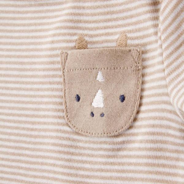 Baby Unisex (NB-24M) Carters(R) 5pk. Safari Pocket Bodysuits - Tan alternate view