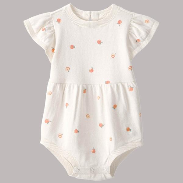 Baby Girl (NB-12M) Carter's(R) Peach Ruffle Romper