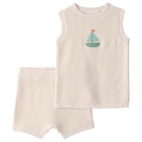 Baby Boy (NB-12M) Carter's(R) Sailboat Crochet Top & Shorts Set