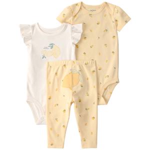 Baby Girl (NB-24M) Carter's(R) 3pc. Lemons Leggings Set