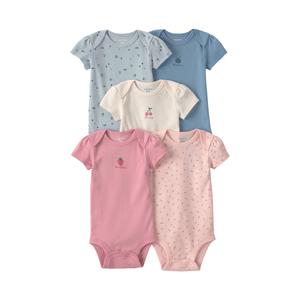 Baby Girl (NB-24M) Carter's(R) Solid & Berry 5pk. Bodysuits