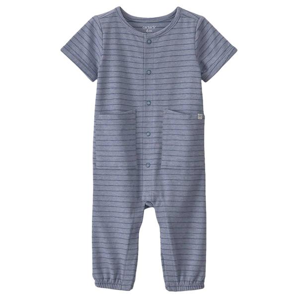 Baby Boy (NB-12M) Carter's(R) Short Sleeve Stripe Jumpsuit