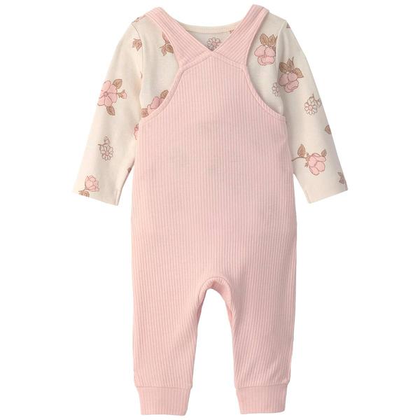 Baby Girl (NB-12M) Carter's(R) 2pc. Overall Set - Pink/Ivory alternate view
