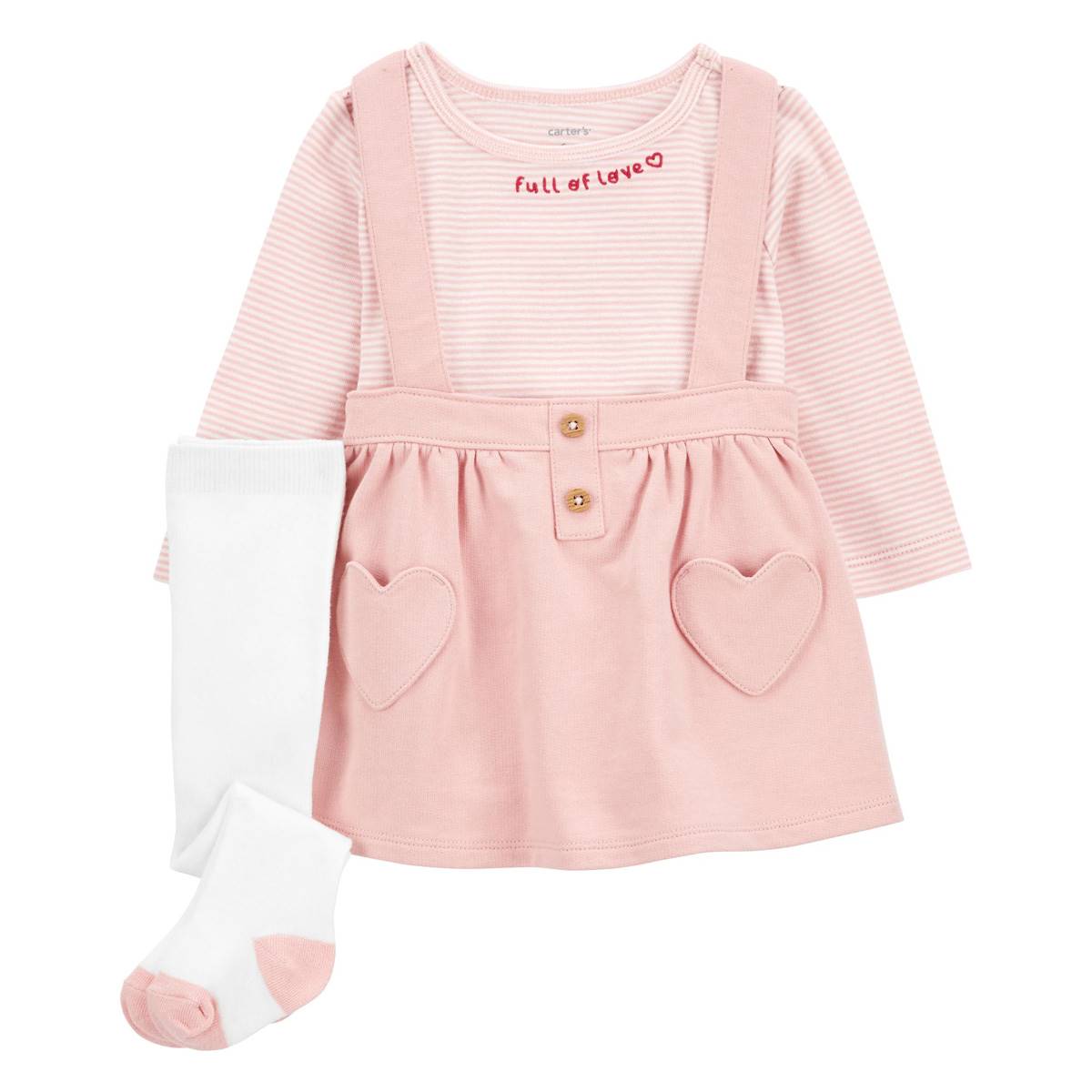 Baby Girl (3-24M) Carter's(R) Full Of Love Jumper Set W/Tights