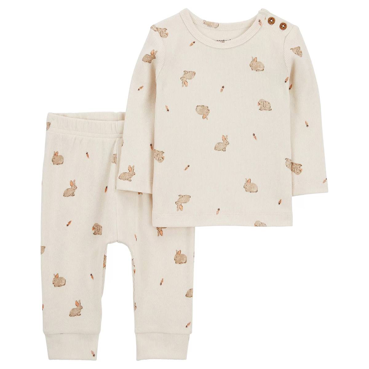 Baby Unisex (NB-9M) Carters(R) Ribbed Bunny Top & Pants Set