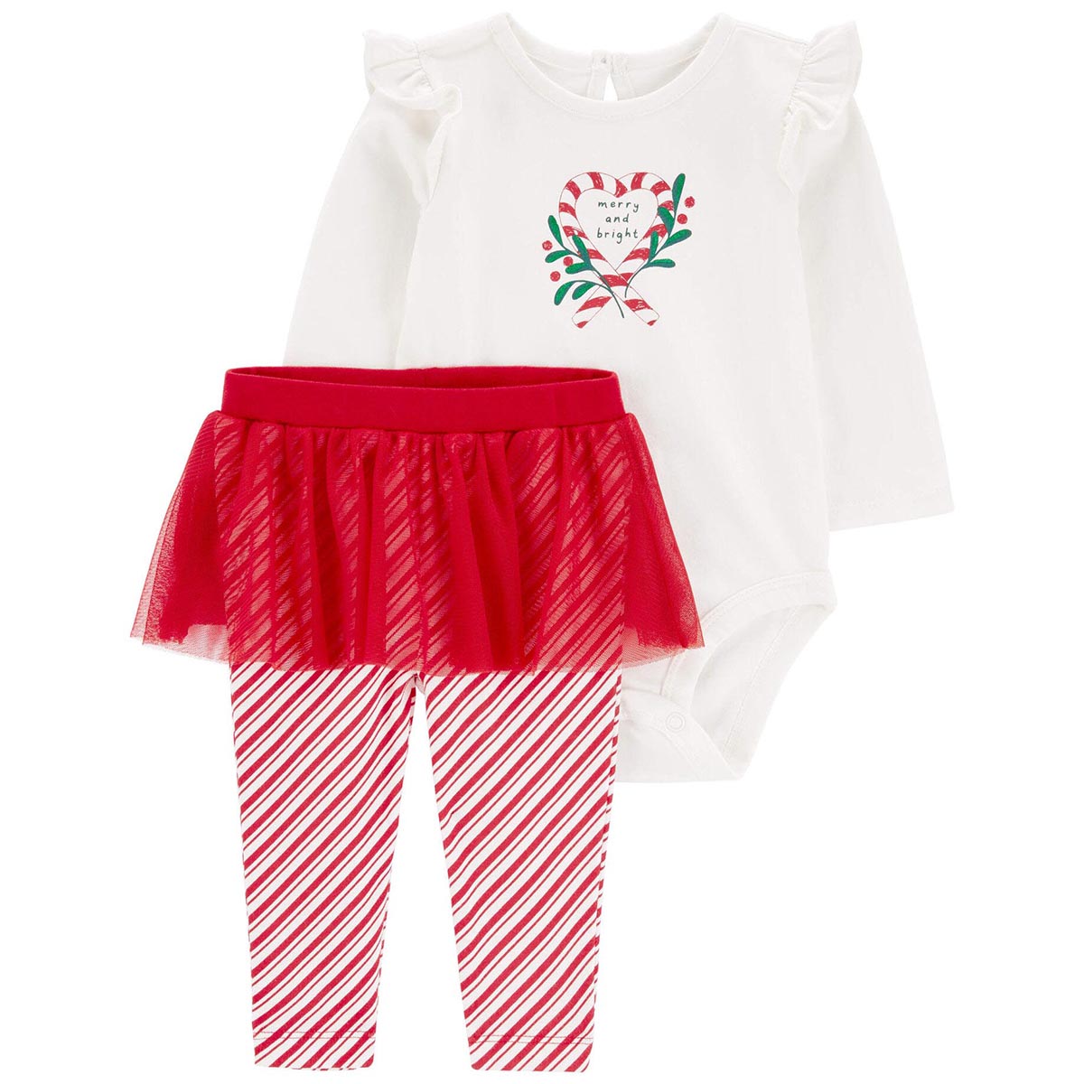 Baby Girl (3-24M) Carters(R) Merry & Bright Tutu Bodysuit Set