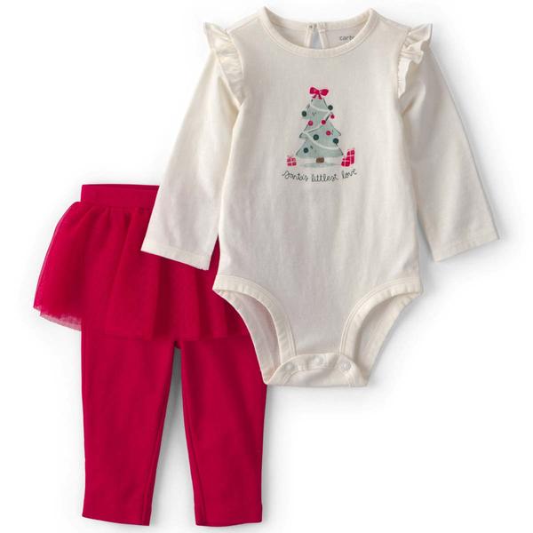 Baby Girl (3-18M) Carter's(R) Santa's Littlest Love Tutu Pants Set