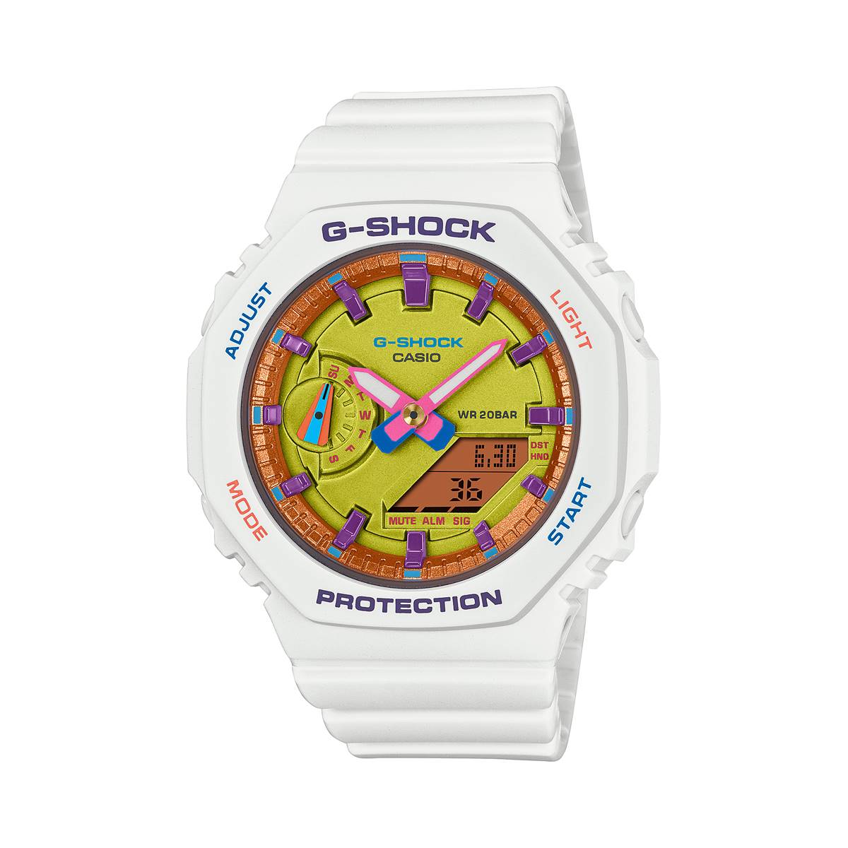 Womens G-Shock 42.9mm White Digital Watch - GMAS2100BS7A