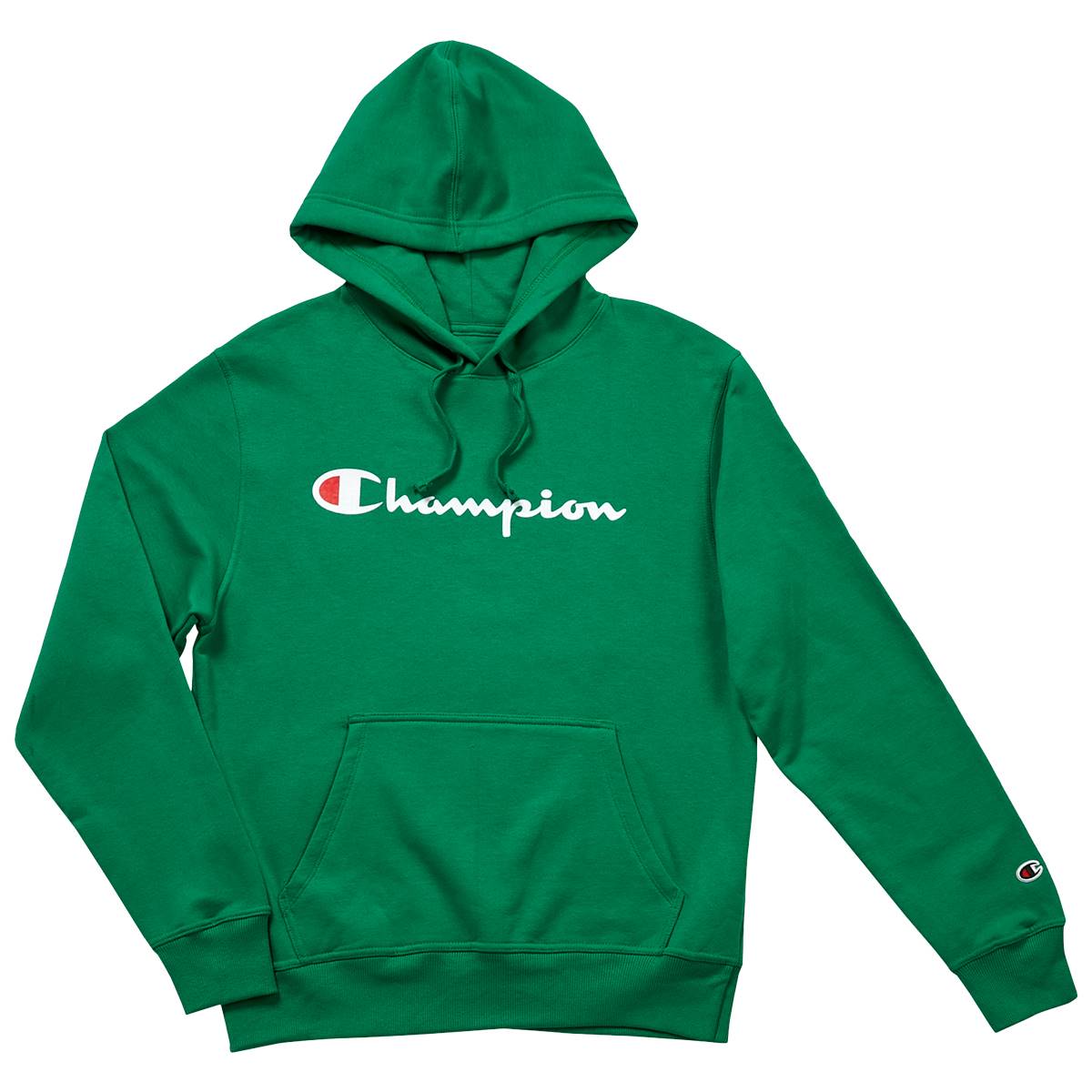 Mens Champion(R) Graphic Fleece Hoodie - Fresh Green Leaf