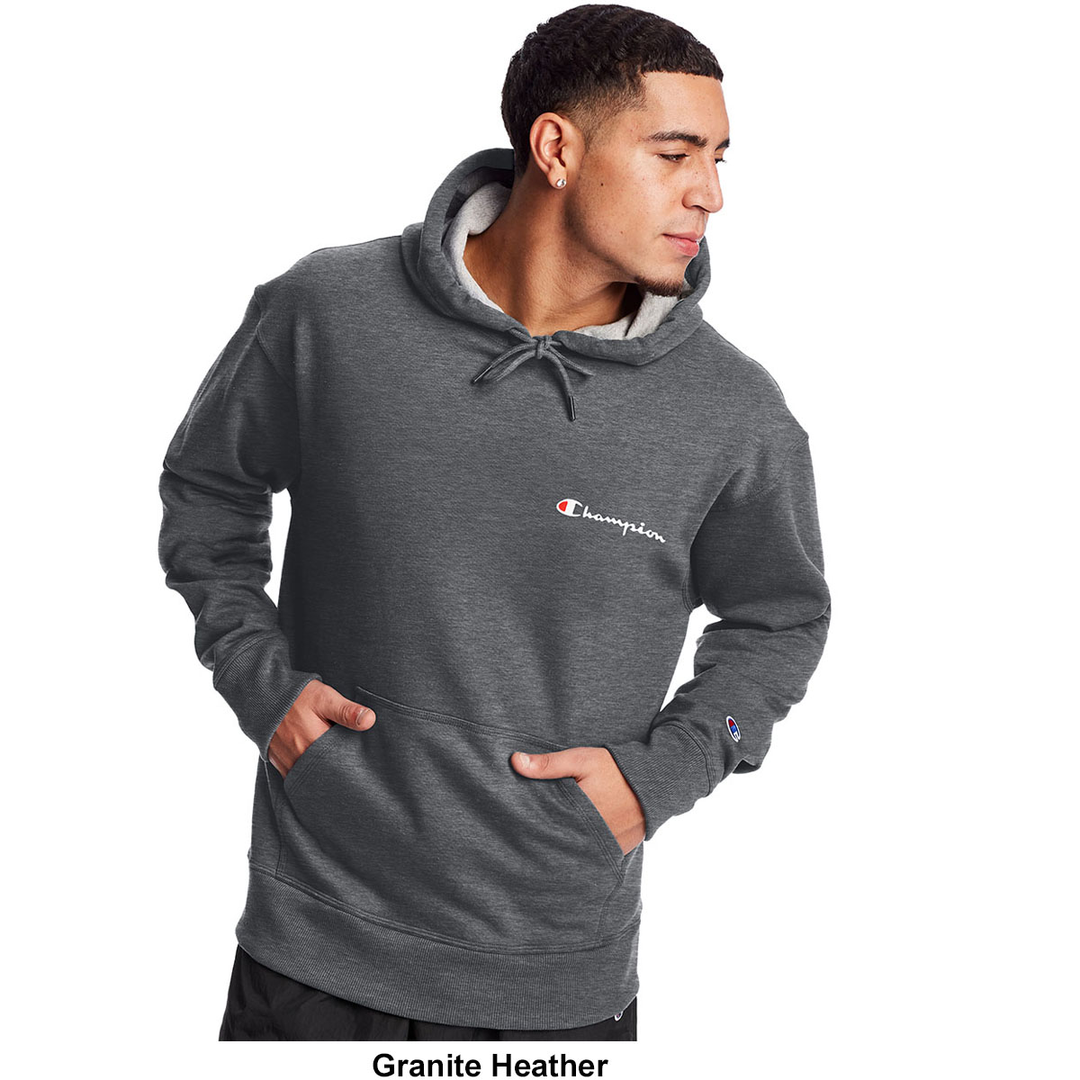 Mens Champion(R) Powerblend Graphic Hoodie