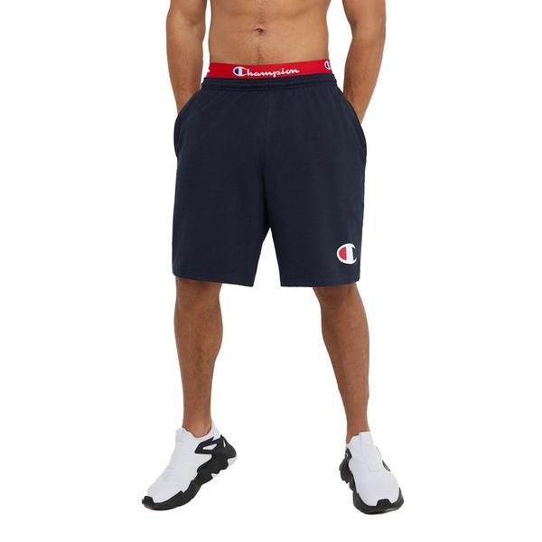 Mens Champion(R) Screened Logo Jersey Knit Active Shorts