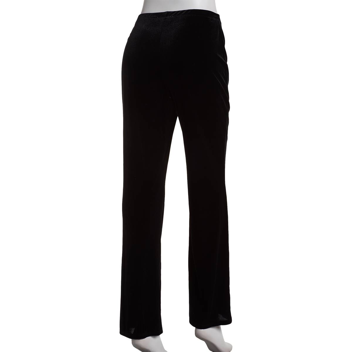 Womens Cece Black Wide Leg Velvet Pull-On Pants