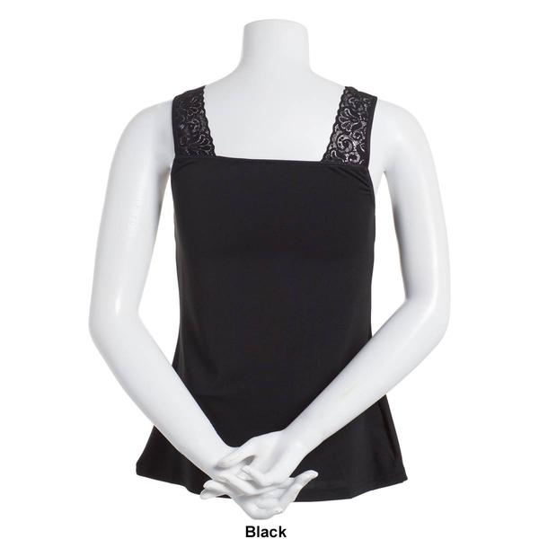 Plus Size Cinema Square Neck Gallon Lace Camisole alternate view